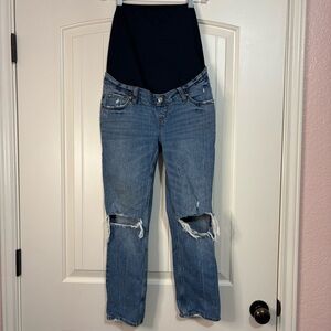 Abercrombie & Fitch Maternity The Ankle Straight Jeans Size 25 0 Short